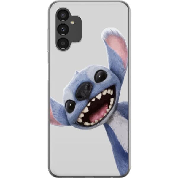Samsung Galaxy A04s Läpinäkyvä kuori Stitch liikkeessä - Kawaii-suunnittelu faneille ja lapsille