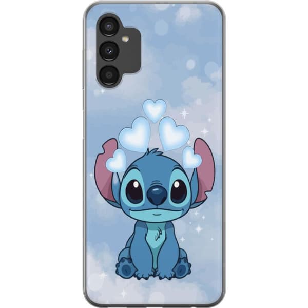 Samsung Galaxy A04s Läpinäkyvä kuori Stitch Hyppäävä Ilo - Hauska Suunnittelu Lahjalle