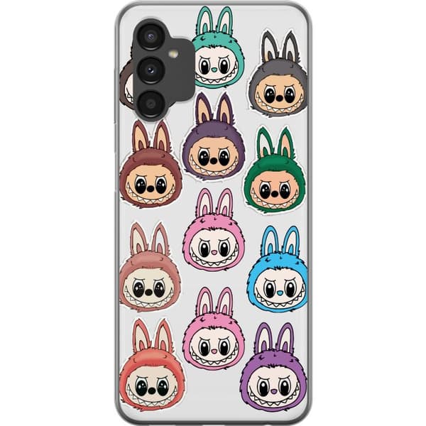 Samsung Galaxy A04s Läpinäkyvä kuori Labubu Macaron Monster - Söpö Keräilyfiguuri Tyylillä