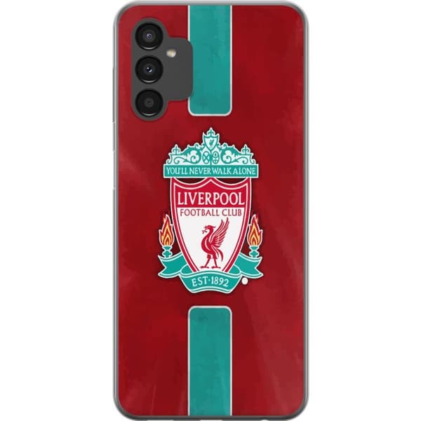 Samsung Galaxy A04s Läpinäkyvä kuori Liverpool FC - Klassinen jalkapallourheilu Punaisena
