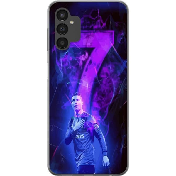 Samsung Galaxy A04s Läpinäkyvä kuori Ronaldo 7 - Jalkapallolegenda Toiminnassa Fanien Puolesta