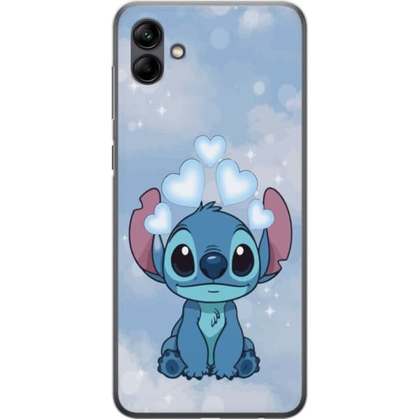 Samsung Galaxy A05 Läpinäkyvä kuori Stitch Hyppäävä Ilo - Hauska Suunnittelu Lahjalle