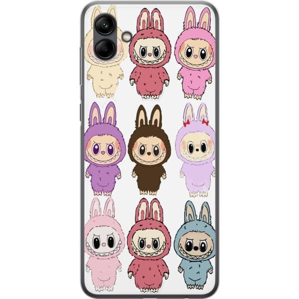 Samsung Galaxy A05 Läpinäkyvä kuori Labubu Pink Monster - Popkulttuuri Kawaii-kosketuksella