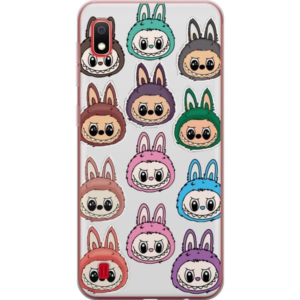 Samsung Galaxy A10 Läpinäkyvä kuori Labubu Macaron Monster - Söpö Keräilyfiguuri Tyylillä