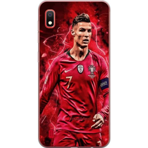 Samsung Galaxy A10 Läpinäkyvä kuori Ronaldon Taidot - CR7 Suunnittelu Aidolle Kannattajalle