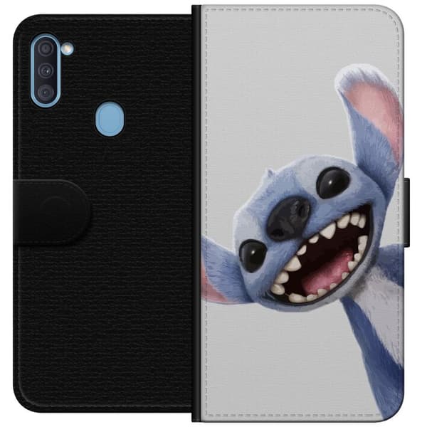 Samsung Galaxy A11 Lommeboketui Stitch i Fart - Kawaii Design for Fans & Barn