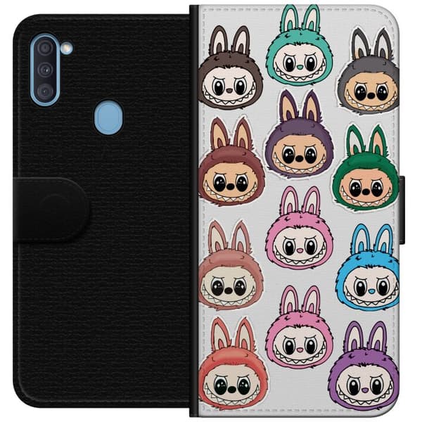 Samsung Galaxy A11 Lommeboketui Labubu Macaron Monster - Søt Samlefigur med Stil