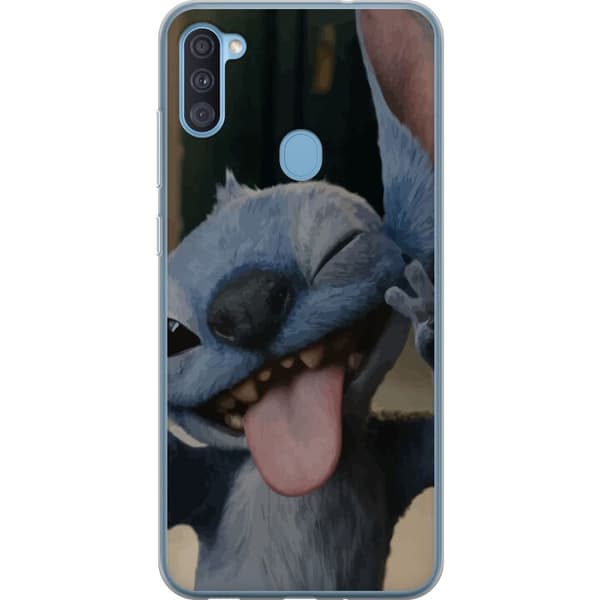 Samsung Galaxy A11 Läpinäkyvä kuori Stitch Söpö Alien - Sininen Suosikki Ulkoavaruudesta