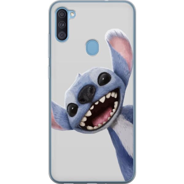 Samsung Galaxy A11 Genomskinligt Skal Stitch i Fart – Kawaii Design för Fans & Barn