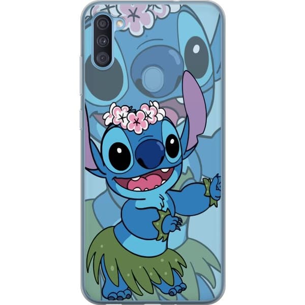 Samsung Galaxy A11 Gjennomsiktig deksel Stitch under stjernene - Magisk Anime-stil
