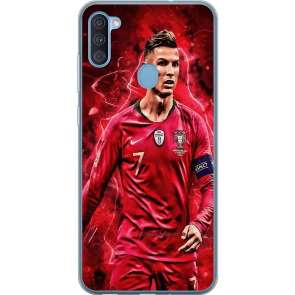 Samsung Galaxy A11 Gjennomsiktig deksel Ronaldo Ferdigheter - CR7 Design for Ekte Supportere