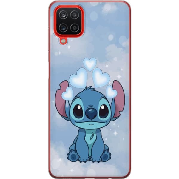 Samsung Galaxy A12 Gjennomsiktig deksel Stitch Hoppande Gled - Morsomt Design for Gave