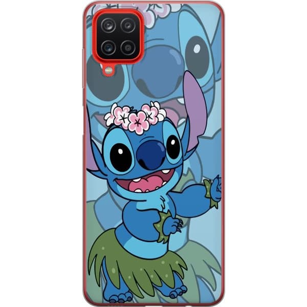 Samsung Galaxy A12 Gjennomsiktig deksel Stitch under stjernene - Magisk Anime-stil