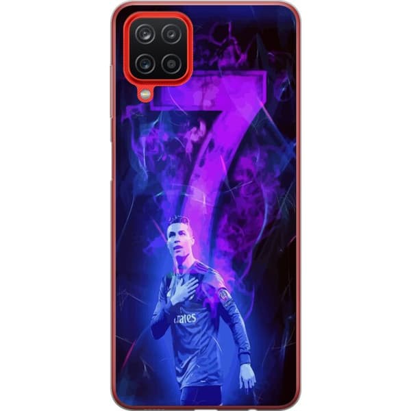 Samsung Galaxy A12 Gjennomsiktig deksel Ronaldo 7 - Fotballlegenden i Aksjon for Fans