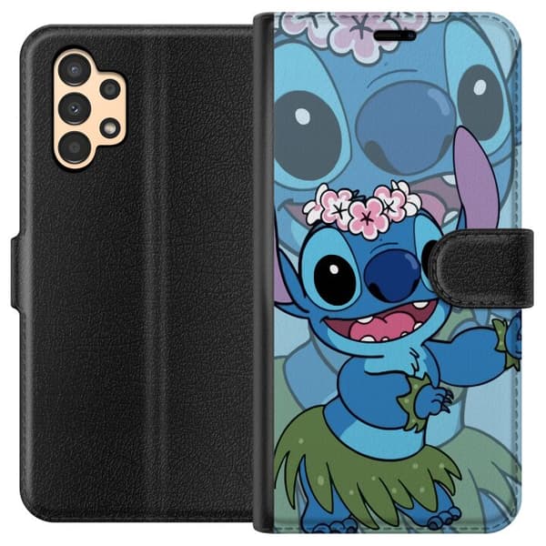Samsung Galaxy A13 Lompakkokotelo Stitch tähtien alla - Taianomainen Anime-tyyli