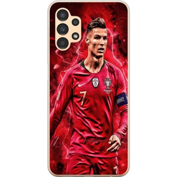 Samsung Galaxy A13 Läpinäkyvä kuori Ronaldon Taidot - CR7 Suunnittelu Aidolle Kannattajalle