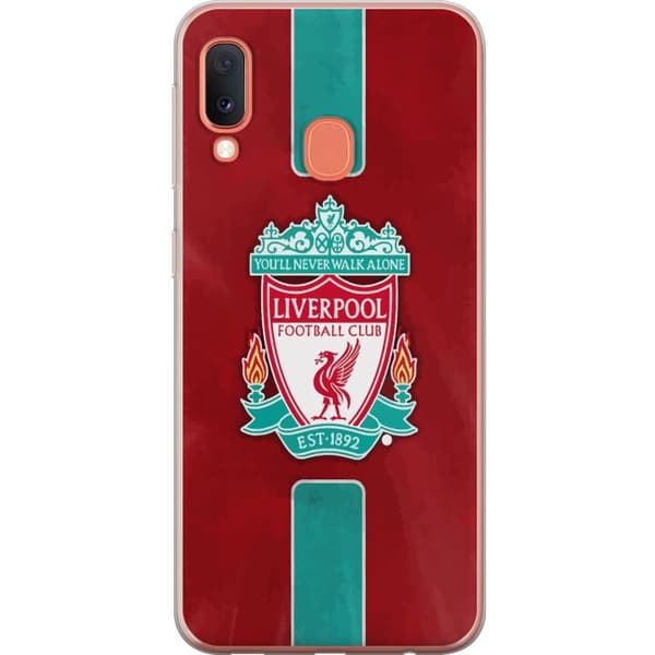 Samsung Galaxy A20e Gennemsigtig cover Liverpool FC - Klassisk Fodboldstolthed i Rødt