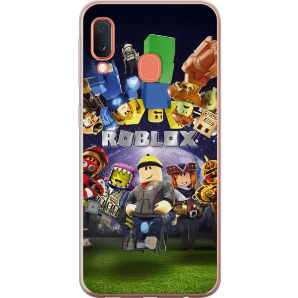 Samsung Galaxy A20e Gennemsigtig cover Roblox Verden - Gaming Eventyr for Børn og Unge