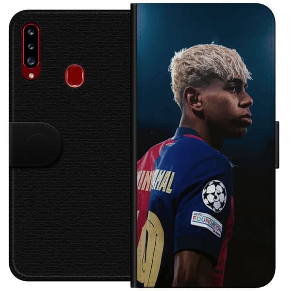 Samsung Galaxy A20s Lompakkokotelo Lamine Yamal - Barcelonan ihmelapsi fokuksessa