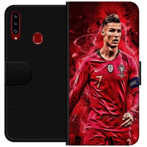 Samsung Galaxy A20s Plånboksfodral Ronaldo Skills – CR7 Design för Äkta Supporters