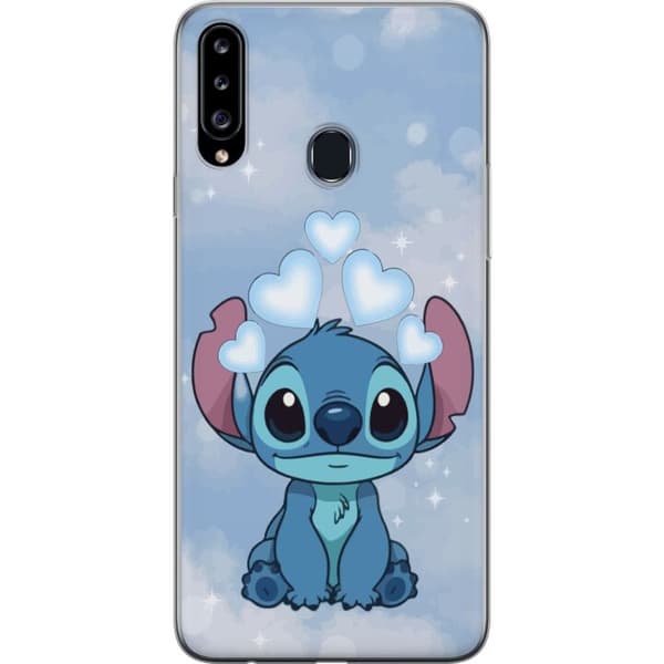 Samsung Galaxy A20s Gjennomsiktig deksel Stitch Hoppande Gled - Morsomt Design for Gave