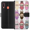 Miniatyrbillede 1 af 3: Samsung Galaxy A20e Tegnebogsetui Labubu Pink Monster - Popkunst med Kawaii-touch