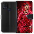 Miniatyrbillede 1 af 3: Samsung Galaxy A21s Tegnebogsetui Ronaldo Færdigheder - CR7 Design for Ægte Fans