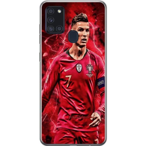 Samsung Galaxy A21s Gjennomsiktig deksel Ronaldo Ferdigheter - CR7 Design for Ekte Supportere
