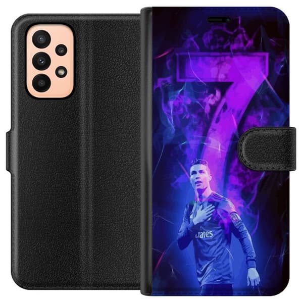 Samsung Galaxy A23 Plånboksfodral Ronaldo 7 – Fotbollslegend i Action för Fans