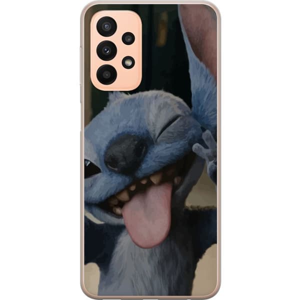 Samsung Galaxy A23 Gennemsigtig cover Stitch Sød Alien - Blå Favorit fra Ydre Rummet