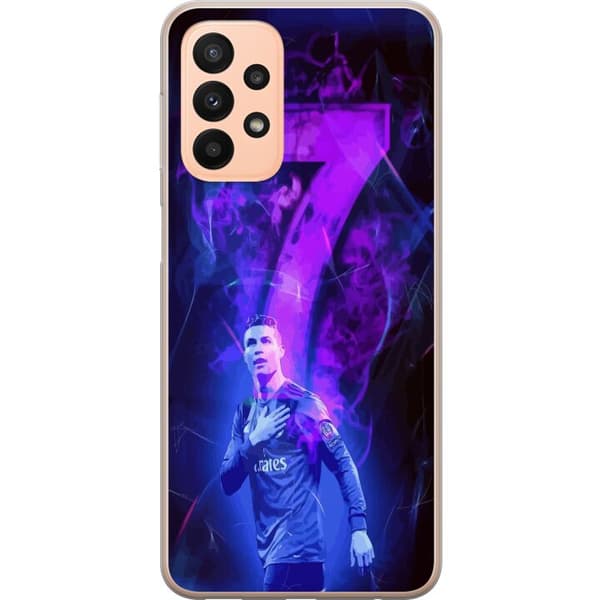 Samsung Galaxy A23 5G Gennemsigtig cover Ronaldo 7 - Fodboldlegende i Handling for Fans