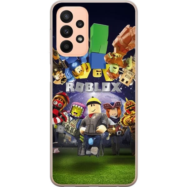 Samsung Galaxy A23 5G Genomskinligt Skal Roblox Värld – Gamingäventyr för Barn & Ungdomar