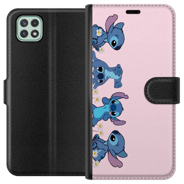 Samsung Galaxy A22 5G Lompakkokotelo Stitch Nauru & Leikki – Täydellinen puhelinkoteloihin tai julisteisiin