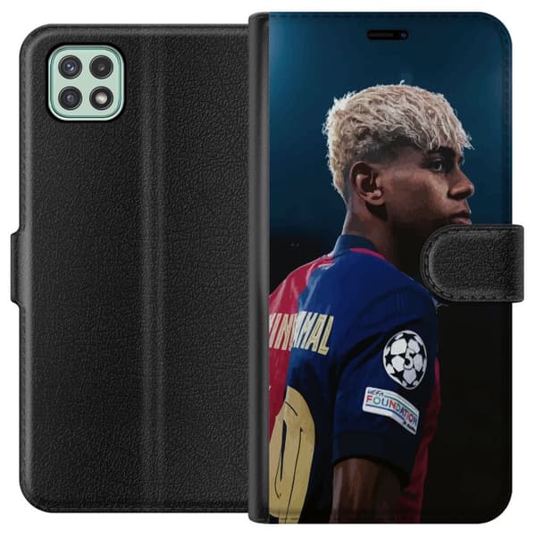 Samsung Galaxy A22 5G Tegnebogsetui Lamine Yamal - Barcelonas Wunderkind i fokus