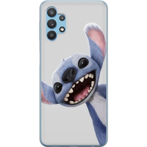 Samsung Galaxy A32 5G Gennemsigtig cover Stitch i fart - Kawaii-design til fans & børn