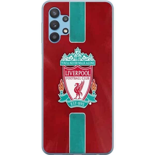 Samsung Galaxy A32 5G Gennemsigtig cover Liverpool FC - Klassisk Fodboldstolthed i Rødt