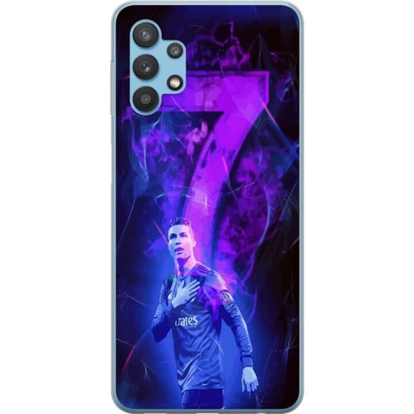 Samsung Galaxy A32 5G Gennemsigtig cover Ronaldo 7 - Fodboldlegende i Handling for Fans
