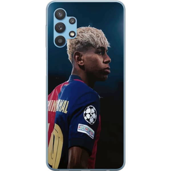 Samsung Galaxy A32 5G Läpinäkyvä kuori Lamine Yamal - Barcelonan ihmelapsi fokuksessa