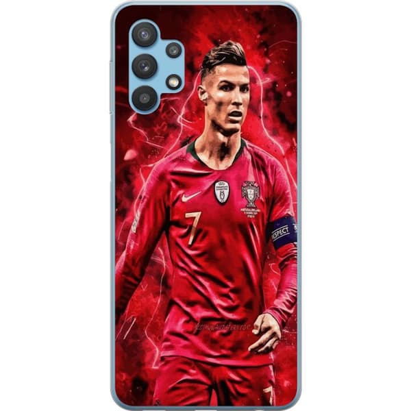Samsung Galaxy A32 5G Gennemsigtig cover Ronaldo Færdigheder - CR7 Design for Ægte Fans