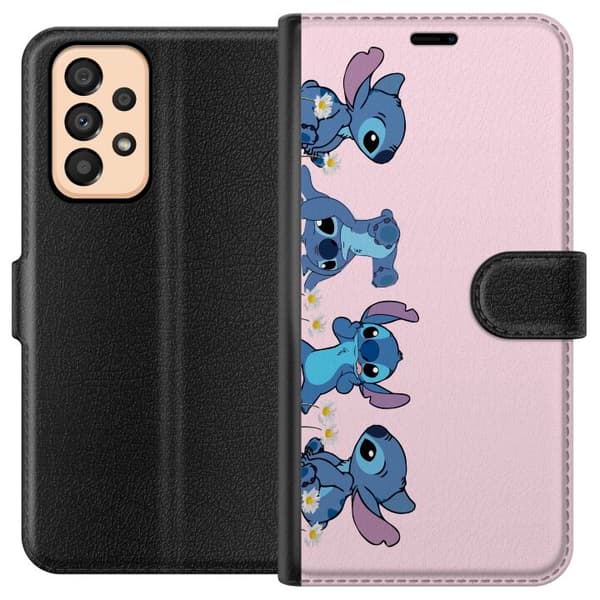 Samsung Galaxy A33 5G Tegnebogsetui  Stitch Grin & Leg – Perfekt til Telefoncovers eller Plakater