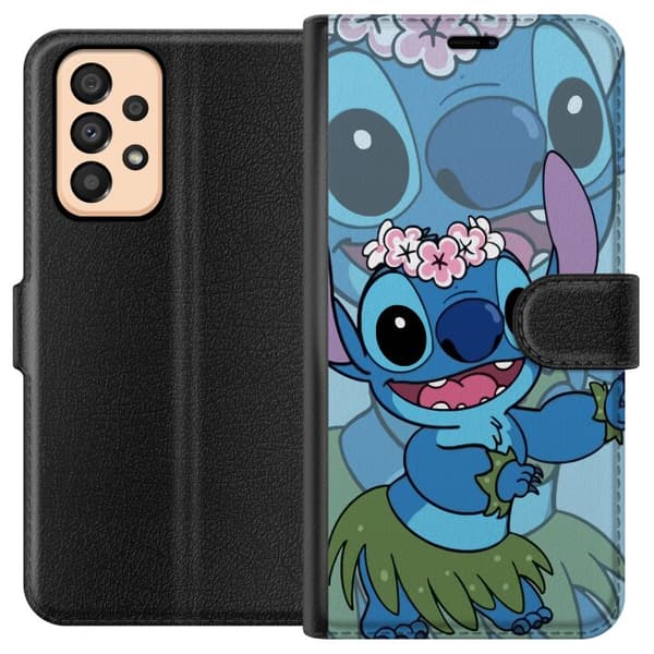 Samsung Galaxy A33 5G Tegnebogsetui Stitch under Stjernerne - Magisk Anime-stil