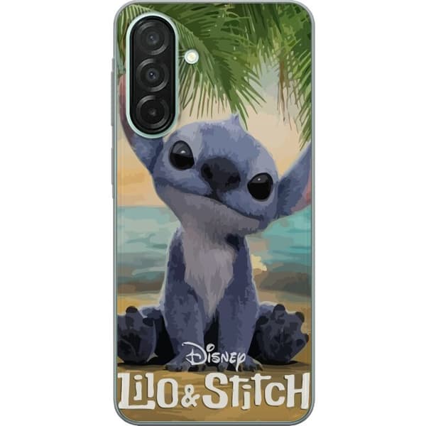 Samsung Galaxy A26 Genomskinligt Skal Stitch Kärleksfull – Med Hjärtan & Kawaii-känsla