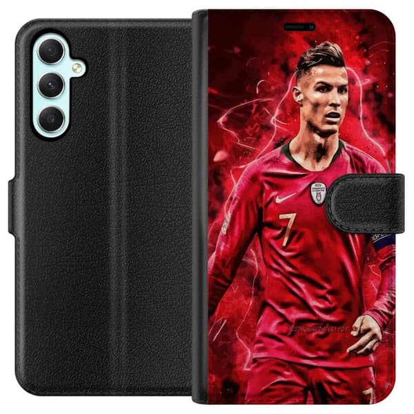 Samsung Galaxy A34 Lompakkokotelo Ronaldon Taidot - CR7 Suunnittelu Aidolle Kannattajalle