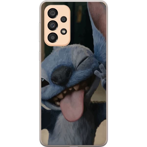 Samsung Galaxy A33 5G Gennemsigtig cover Stitch Sød Alien - Blå Favorit fra Ydre Rummet