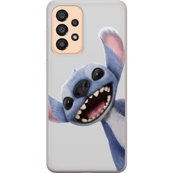 Samsung Galaxy A33 5G Gjennomsiktig deksel Stitch i Fart - Kawaii Design for Fans & Barn