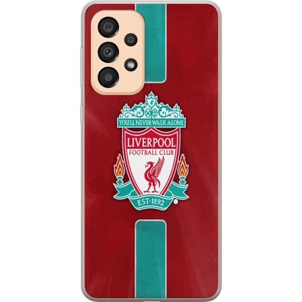 Samsung Galaxy A33 5G Gennemsigtig cover Liverpool FC - Klassisk Fodboldstolthed i Rødt
