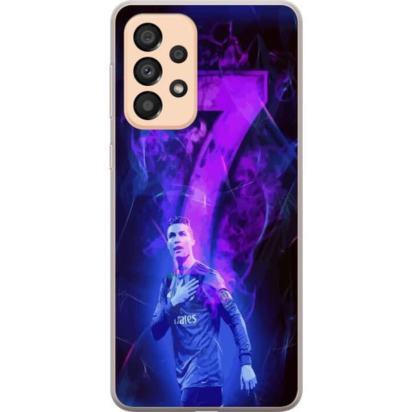Samsung Galaxy A33 5G Gennemsigtig cover Ronaldo 7 - Fodboldlegende i Handling for Fans
