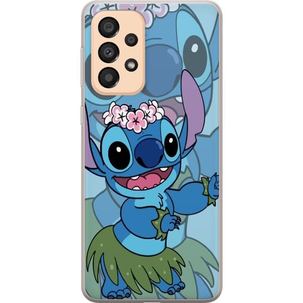 Samsung Galaxy A33 5G Läpinäkyvä kuori Stitch tähtien alla - Taianomainen Anime-tyyli