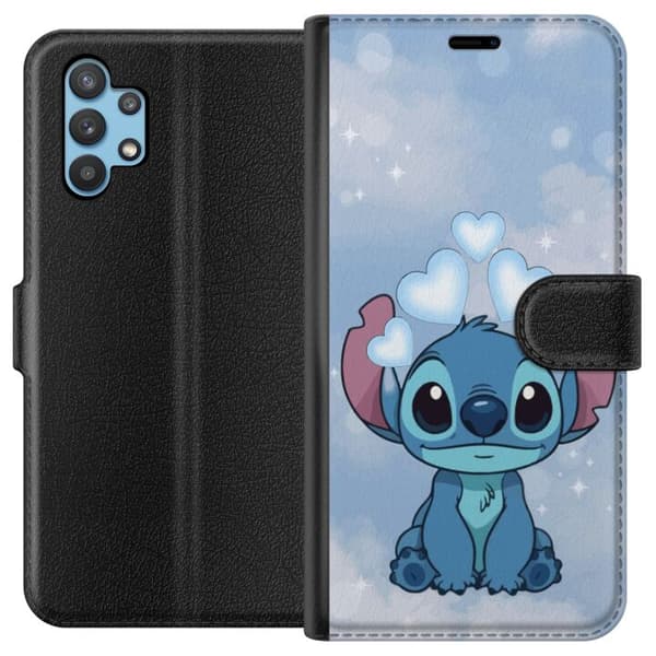 Samsung Galaxy A32 5G Tegnebogsetui Stitch Hoppende Glæde - Sjovt Design til Gave