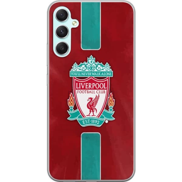 Samsung Galaxy A34 Gjennomsiktig deksel Liverpool FC - Klassisk Fotballstolthet i Rødt